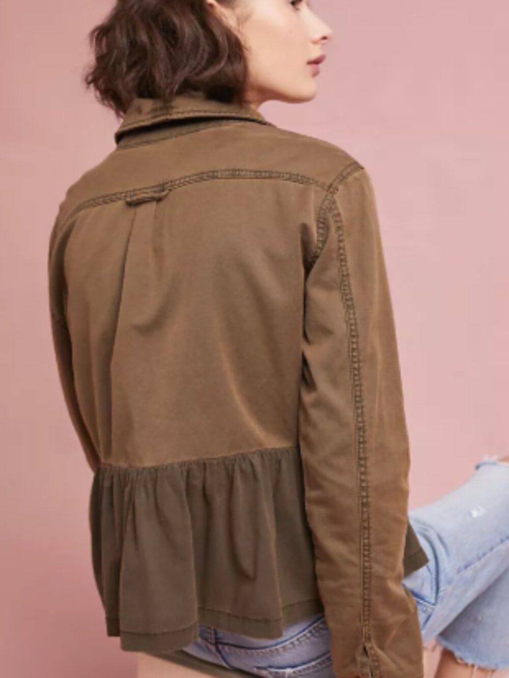 Anthropologie Peplum Military Jacket - Picture 2 of 8